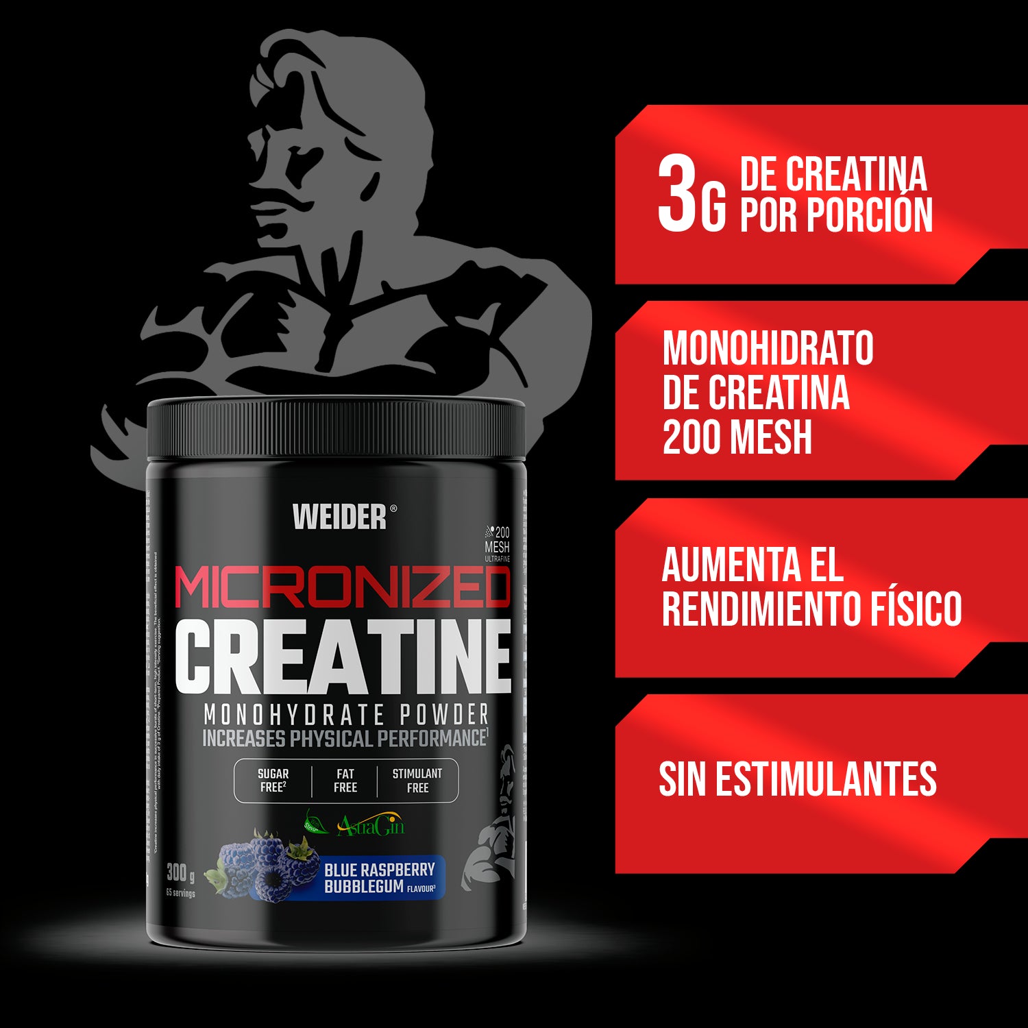 Micronized Creatine Blueraspberry