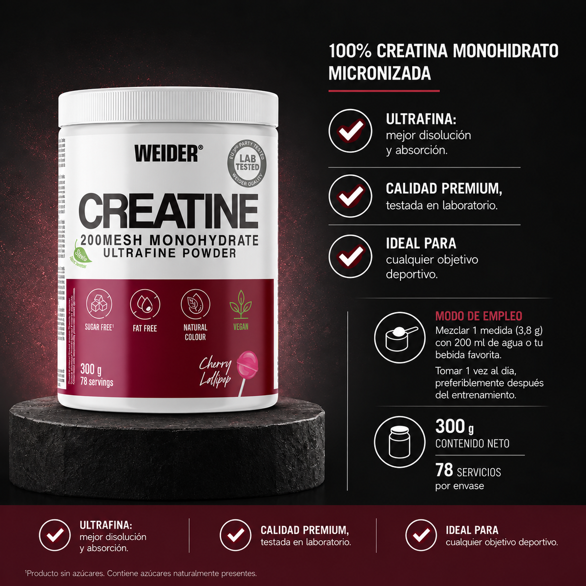Micronized Creatine Monohydrate Lollipop