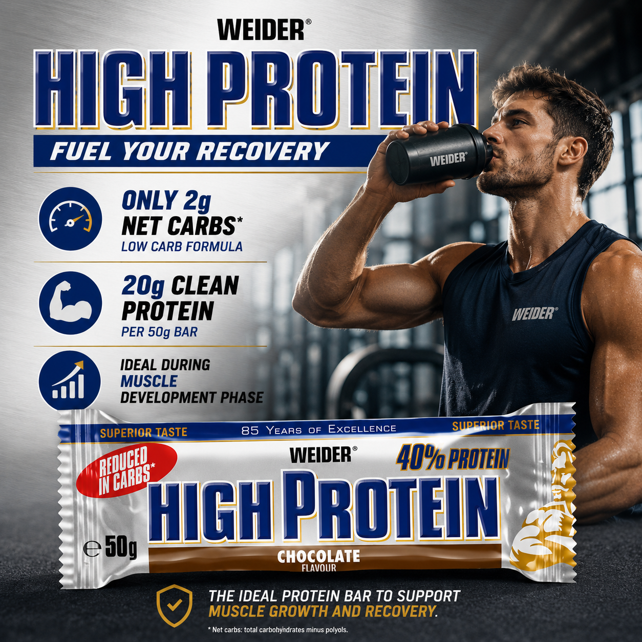40% Protein Low Carb Bar