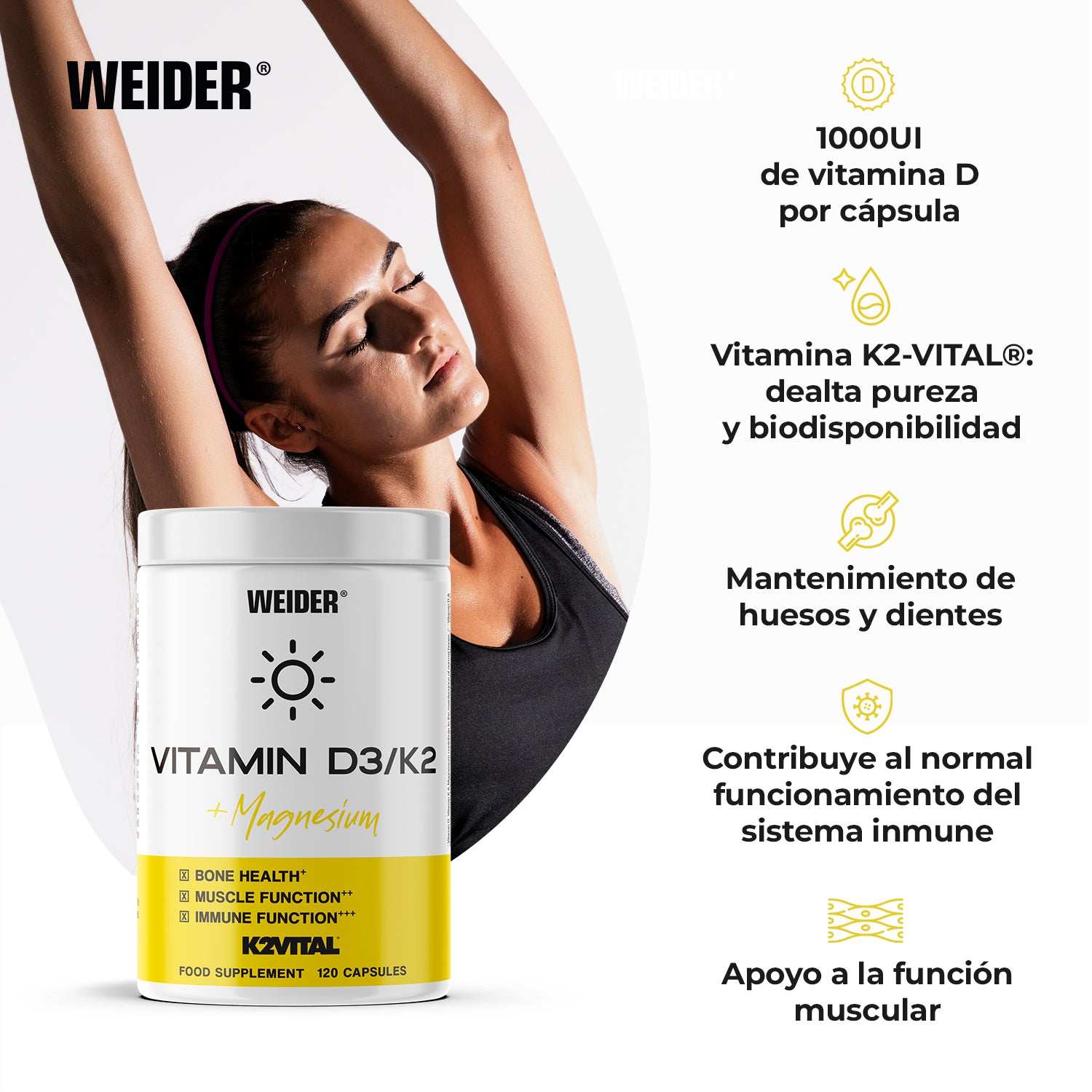 Vitamin D3/K2 120 capsules